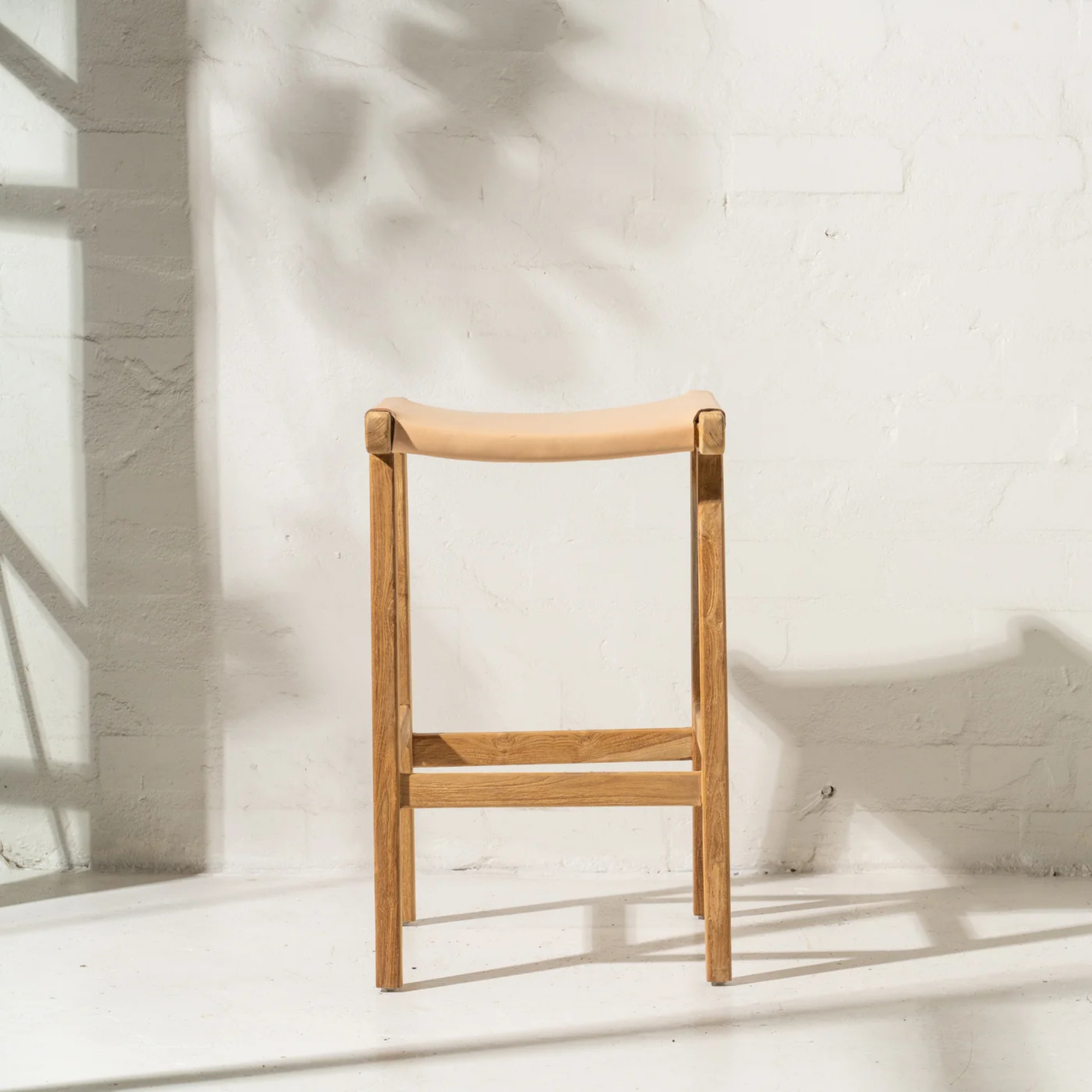 Avel Natural Leather Barstool