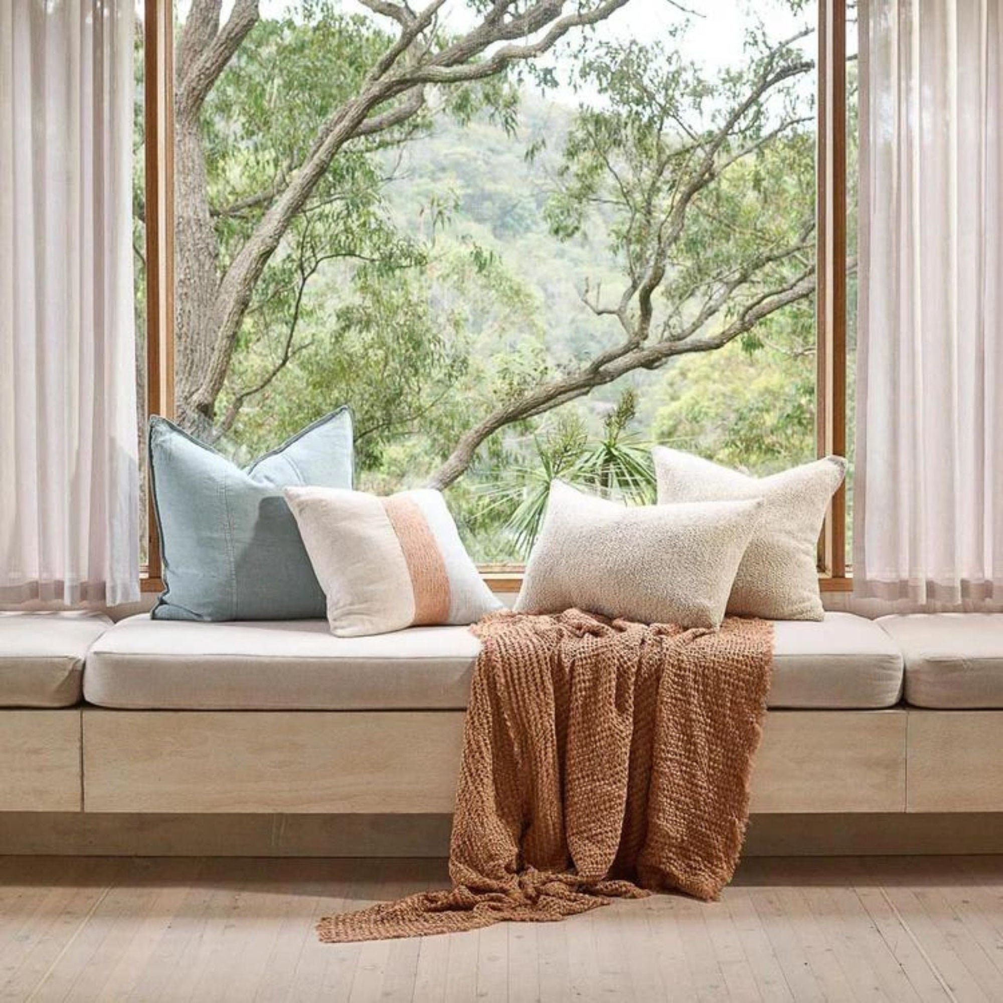 Eadie Sand Cushion - Ivory