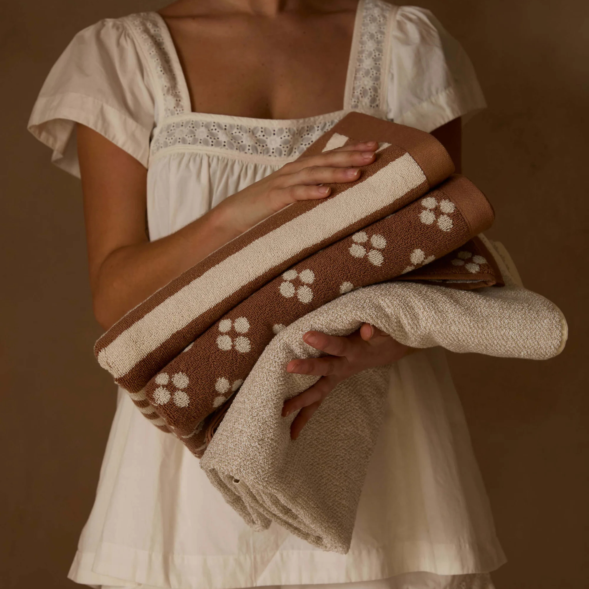 Maisie Terracotta Towels