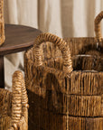 Neri Lineal Texture Banana Leaf Basket