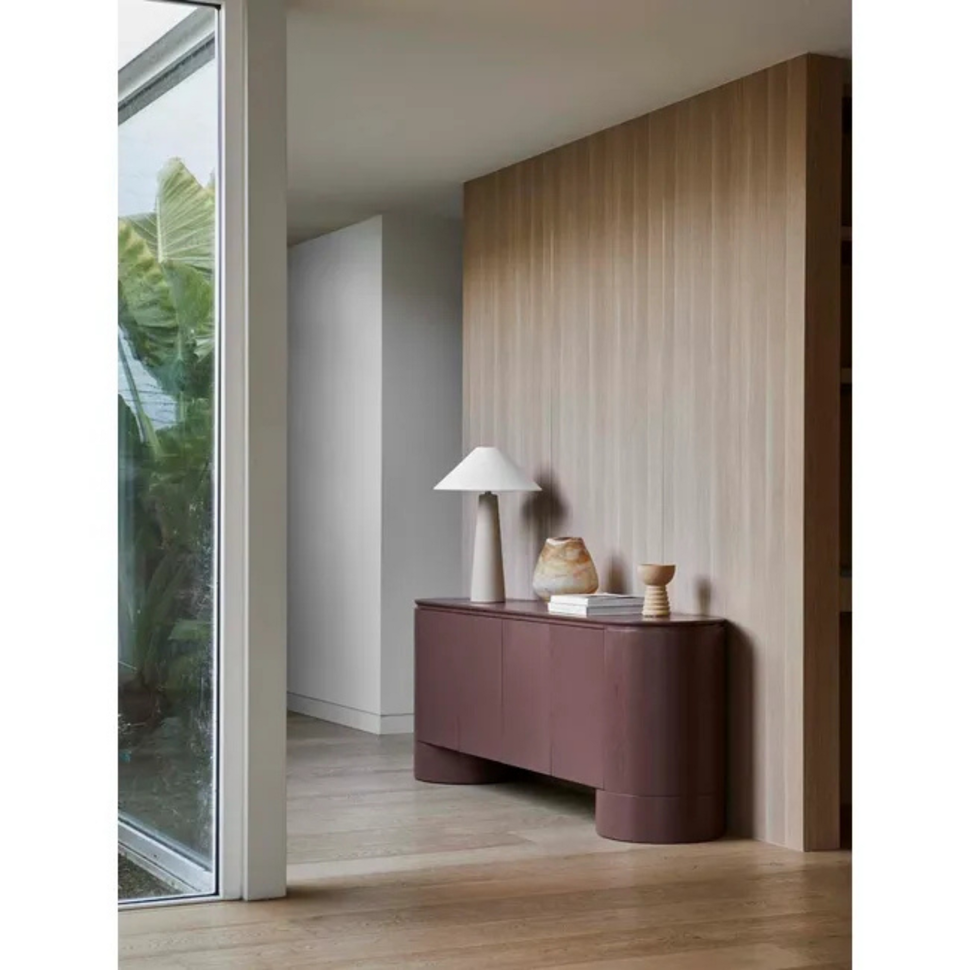 Globe West Lorne Canopy Table Lamp - Matt Sand/ Oatmeal