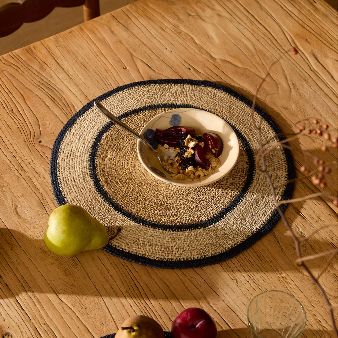 Sabine Indigo Woven Placemat Set