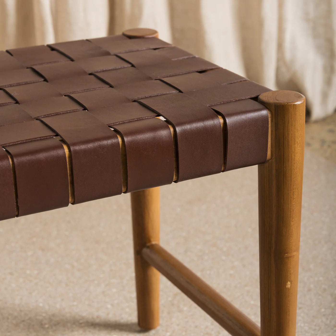 Bennu Leather Bench