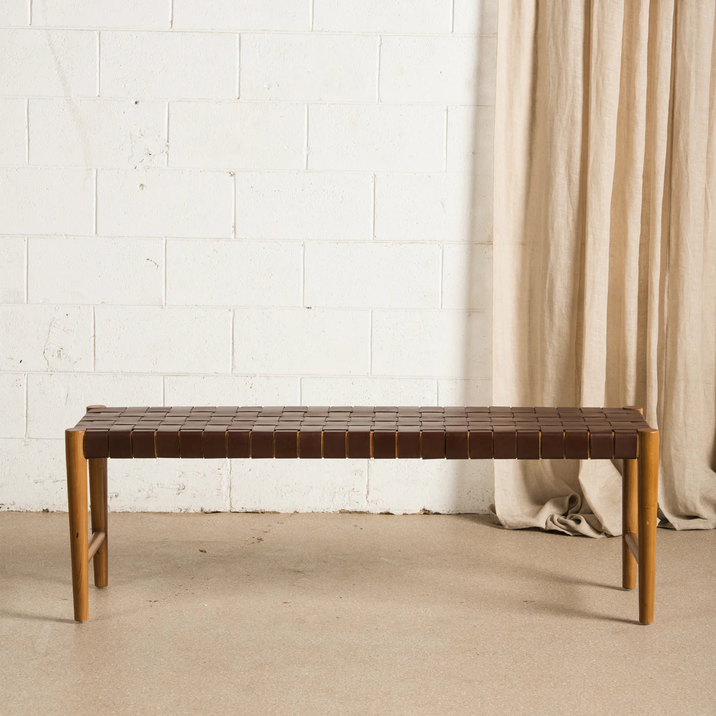 Bennu Leather Bench