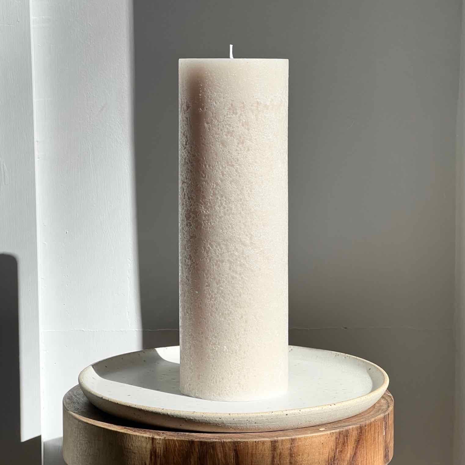 Textured Pillar Candles XL - Sandstone