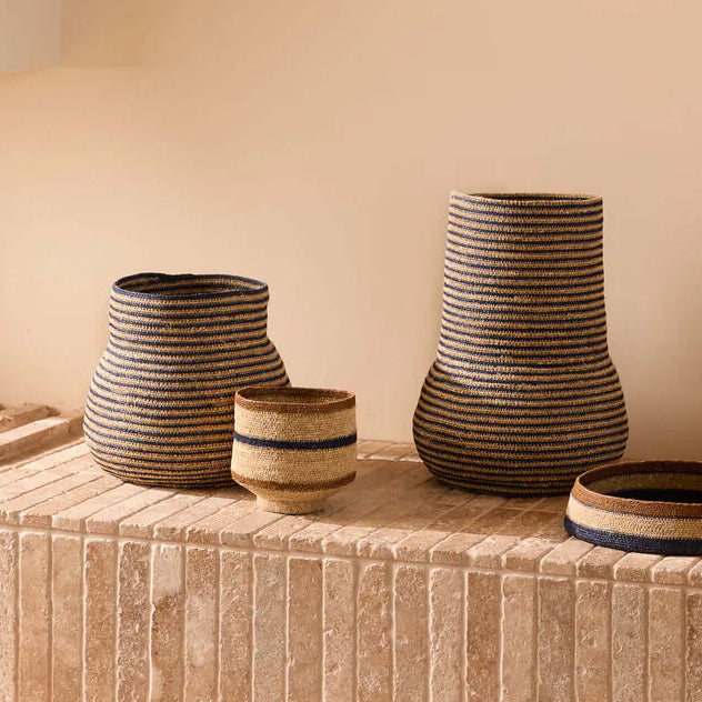 Sabine Woven Basket - Indigo