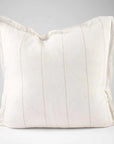 Carter Linen Cushion - White/Natural Stripe
