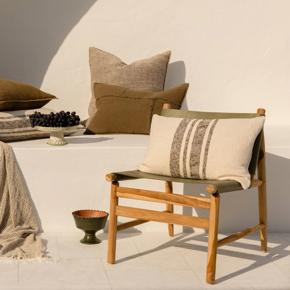 Eadie Aerial Cushion in Moss Green