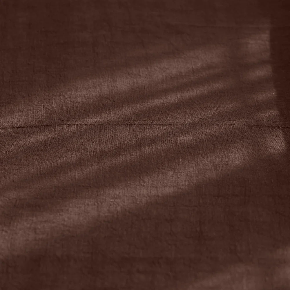 Eadie Luca Linen Bed Cover - Chocolate
