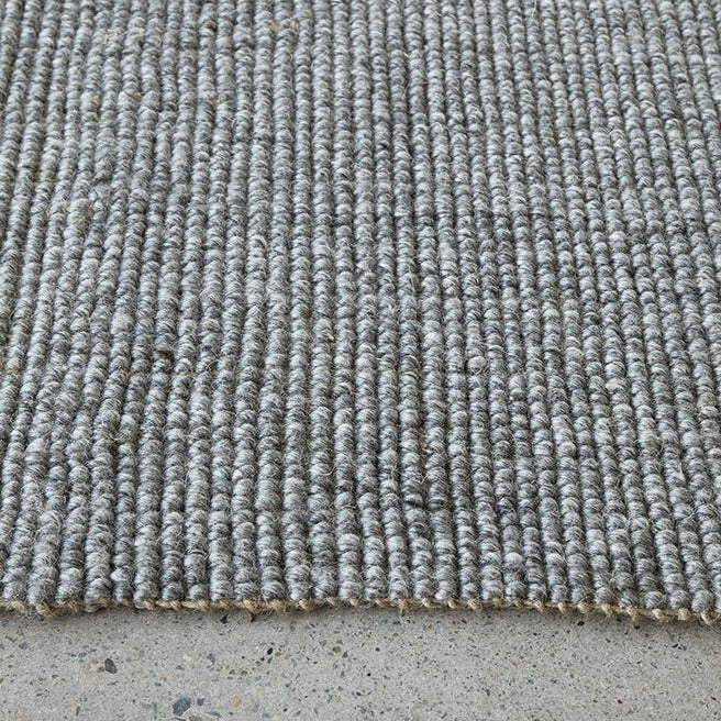Atlantic Wool/Jute Rug - Grey
