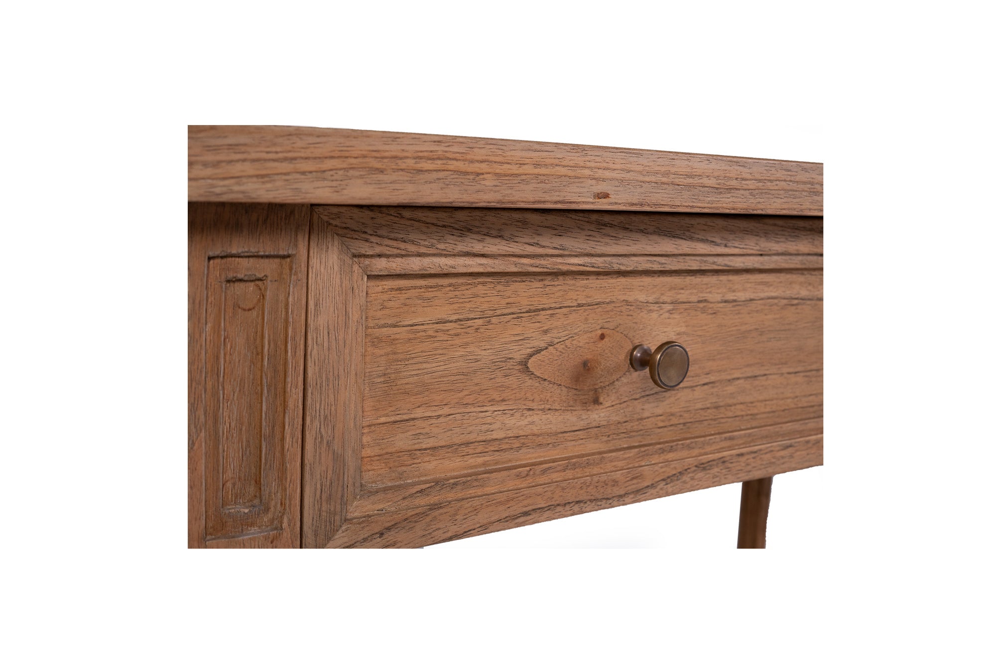 Village Wide Console Table - Weathered Oak