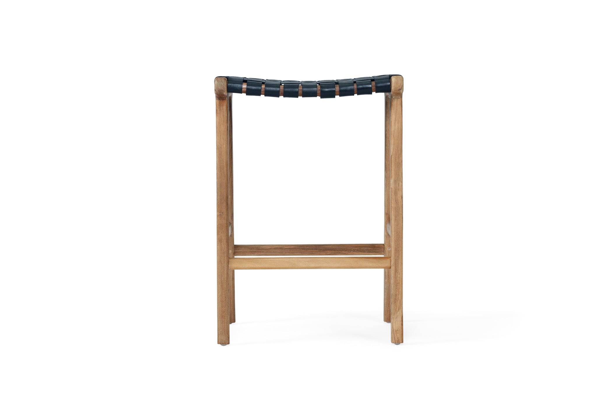 Paloma Woven Leather Saddle Stool