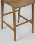 Kempsey Leather Backed Counter Stool - Toffee