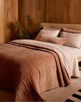 Cino Caramel Cotton Velvet Quilt