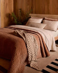 Cino Caramel Cotton Velvet Quilt
