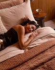 Cino Caramel Cotton Velvet Quilt