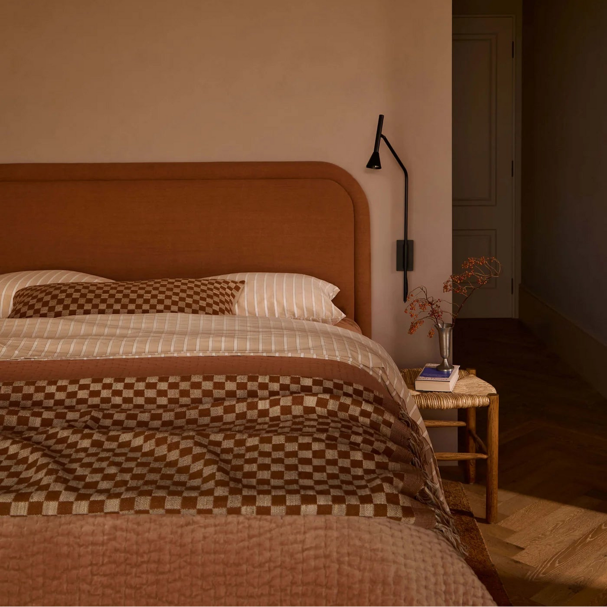 Cino Caramel Cotton Velvet Quilt