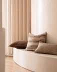 Gia Mocha Reversible Linen Cushion