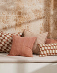 Ava Toffee Stripe Pure Linen Cushion