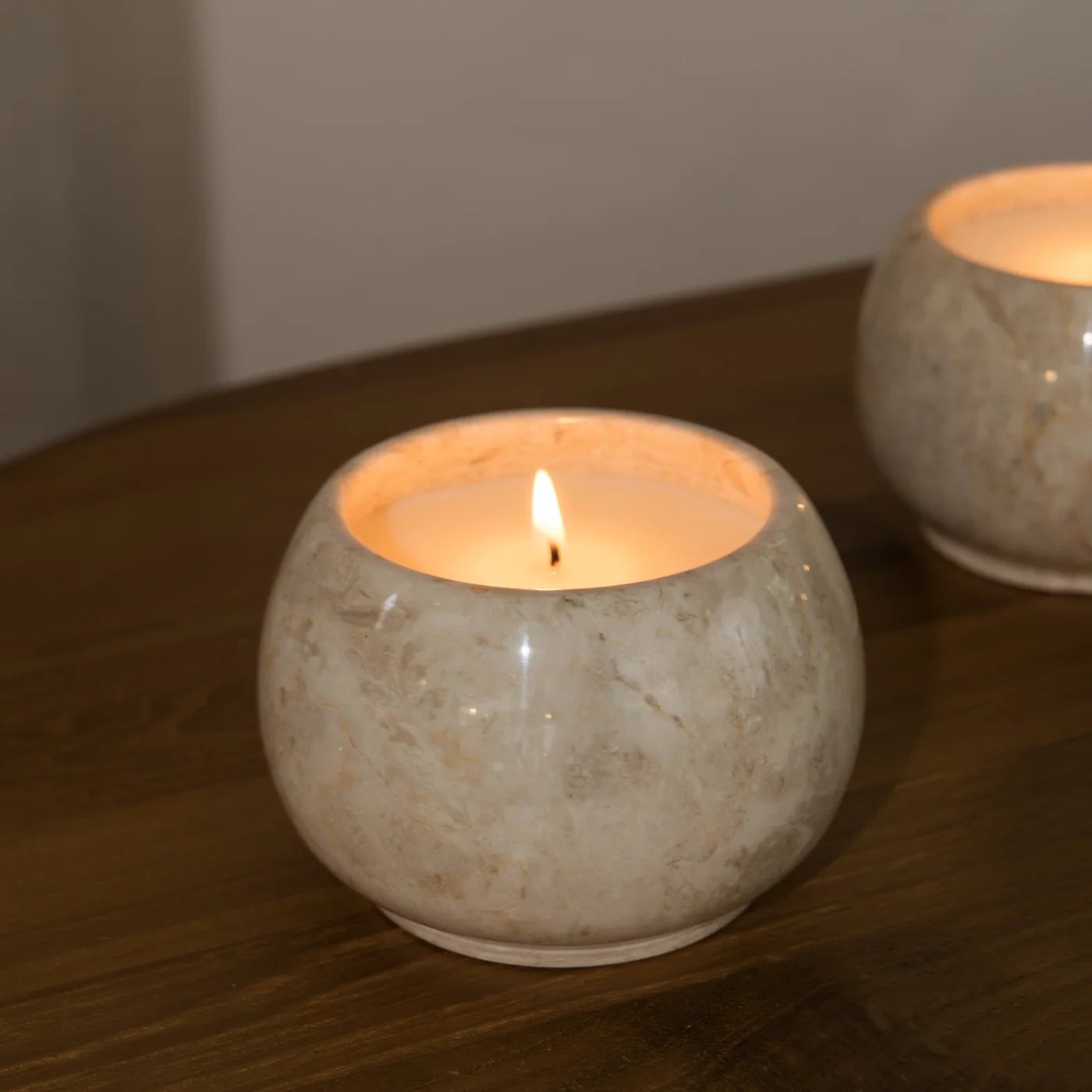 Luma Hand Poured Soy Candle in Marble Vessel