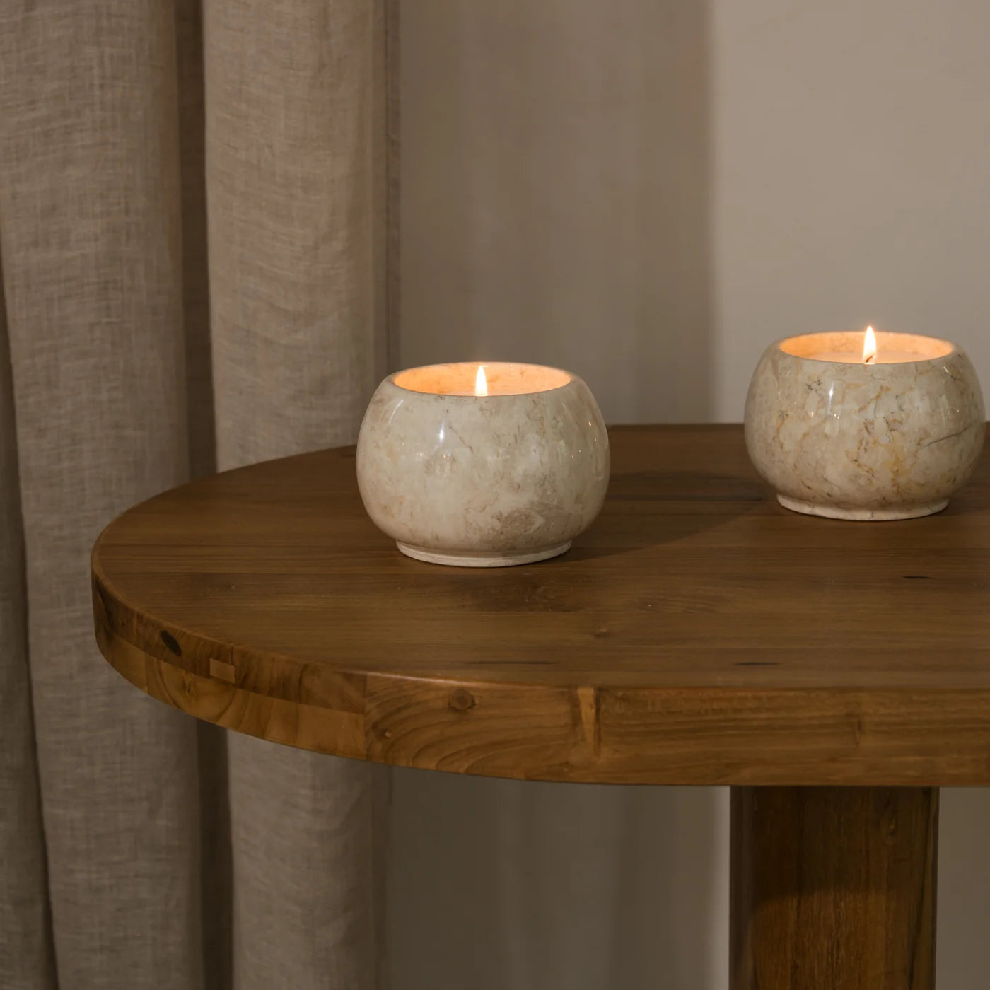 Luma Hand Poured Soy Candle in Marble Vessel