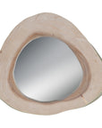 Round Freeform Timber Mirror