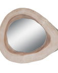 Round Freeform Timber Mirror