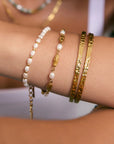 Mimi Pearl and Gold Bracelet