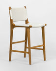 Kempsey Leather Backed Counter Stool - White