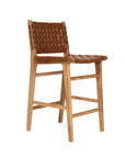 Paloma Woven Leather Backed Counter Stool