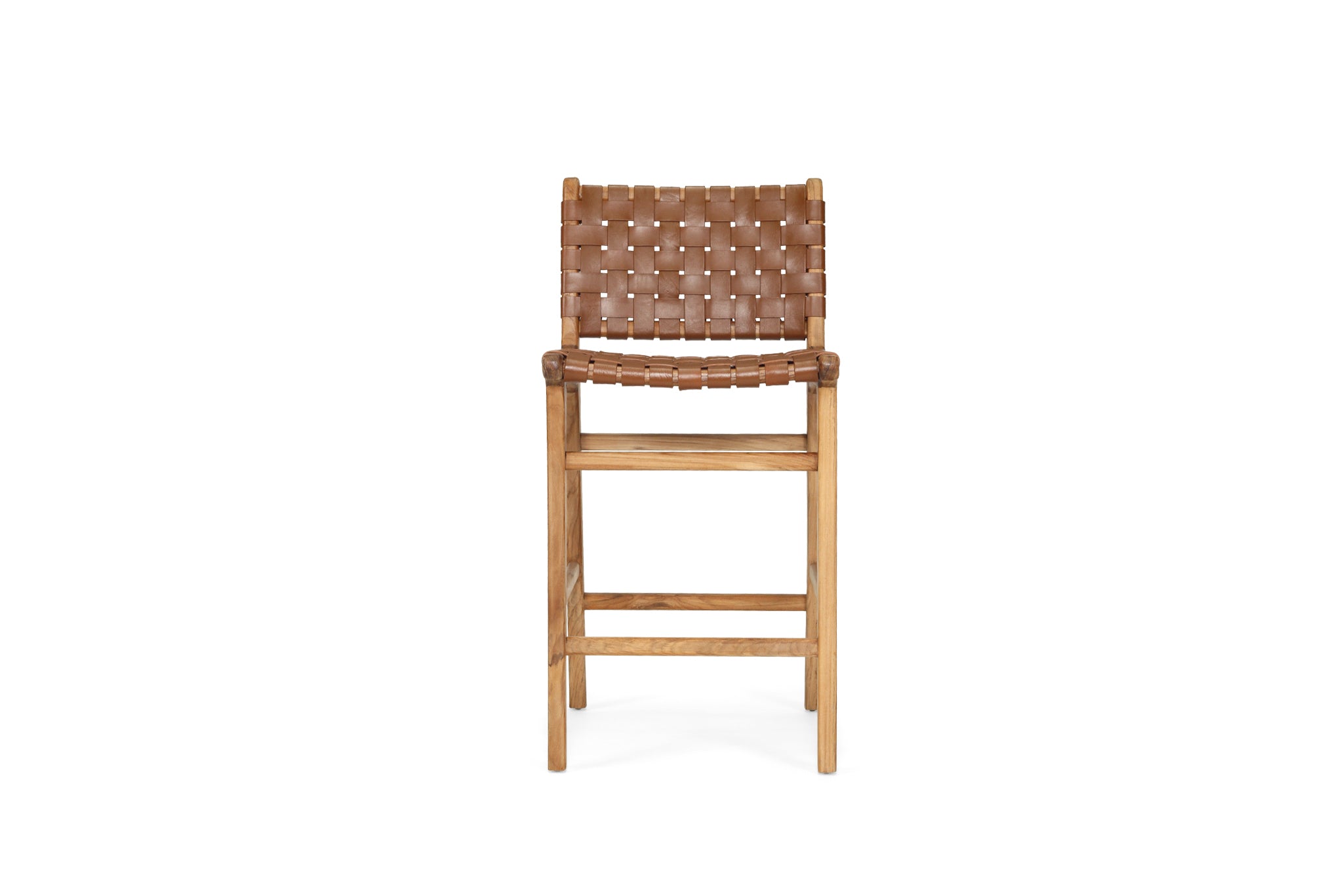 Paloma Woven Leather Backed Counter Stool