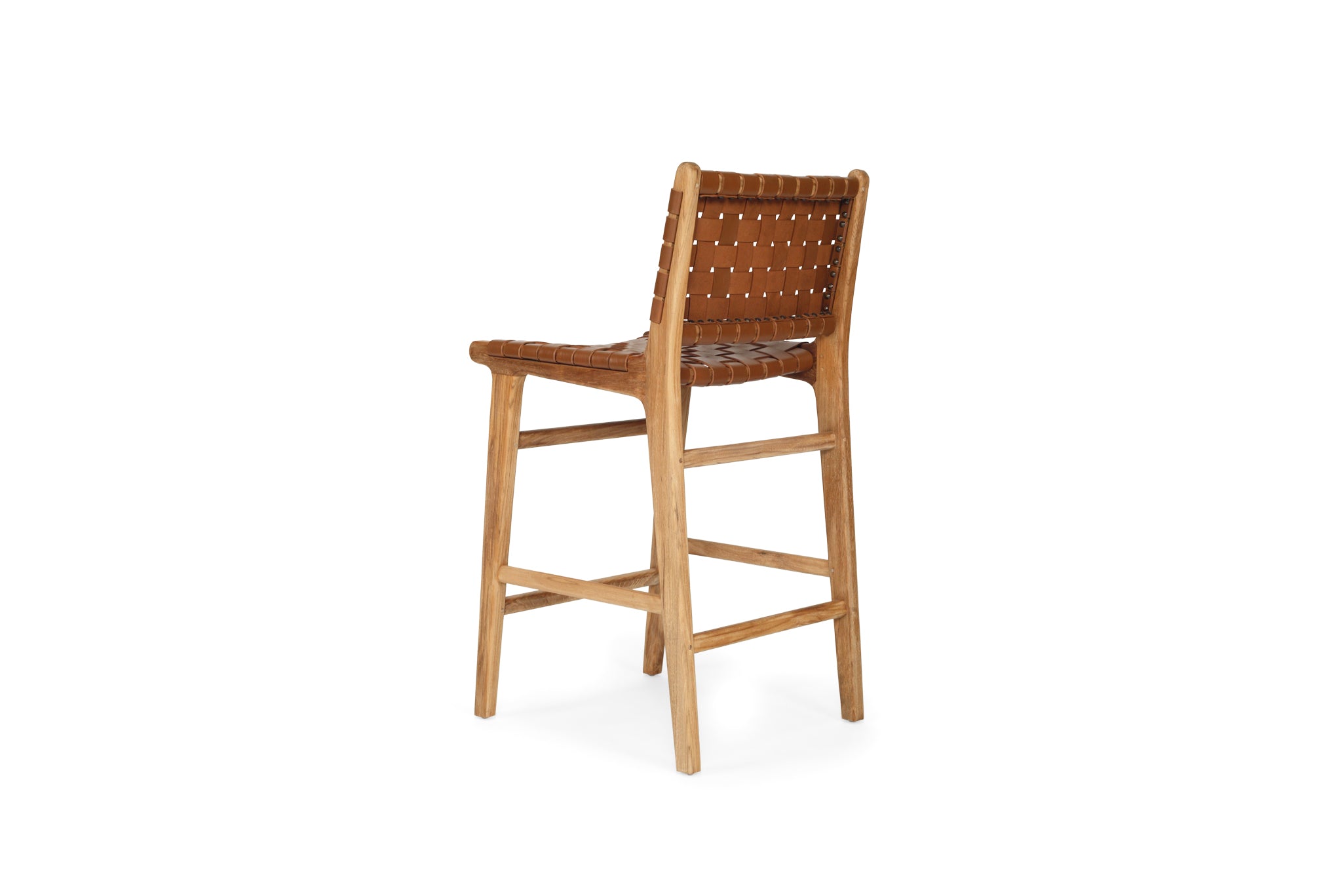 Paloma Woven Leather Backed Counter Stool