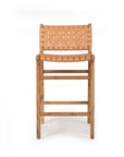 Paloma Woven Leather Backed Counter Stool