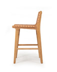 Paloma Woven Leather Backed Counter Stool