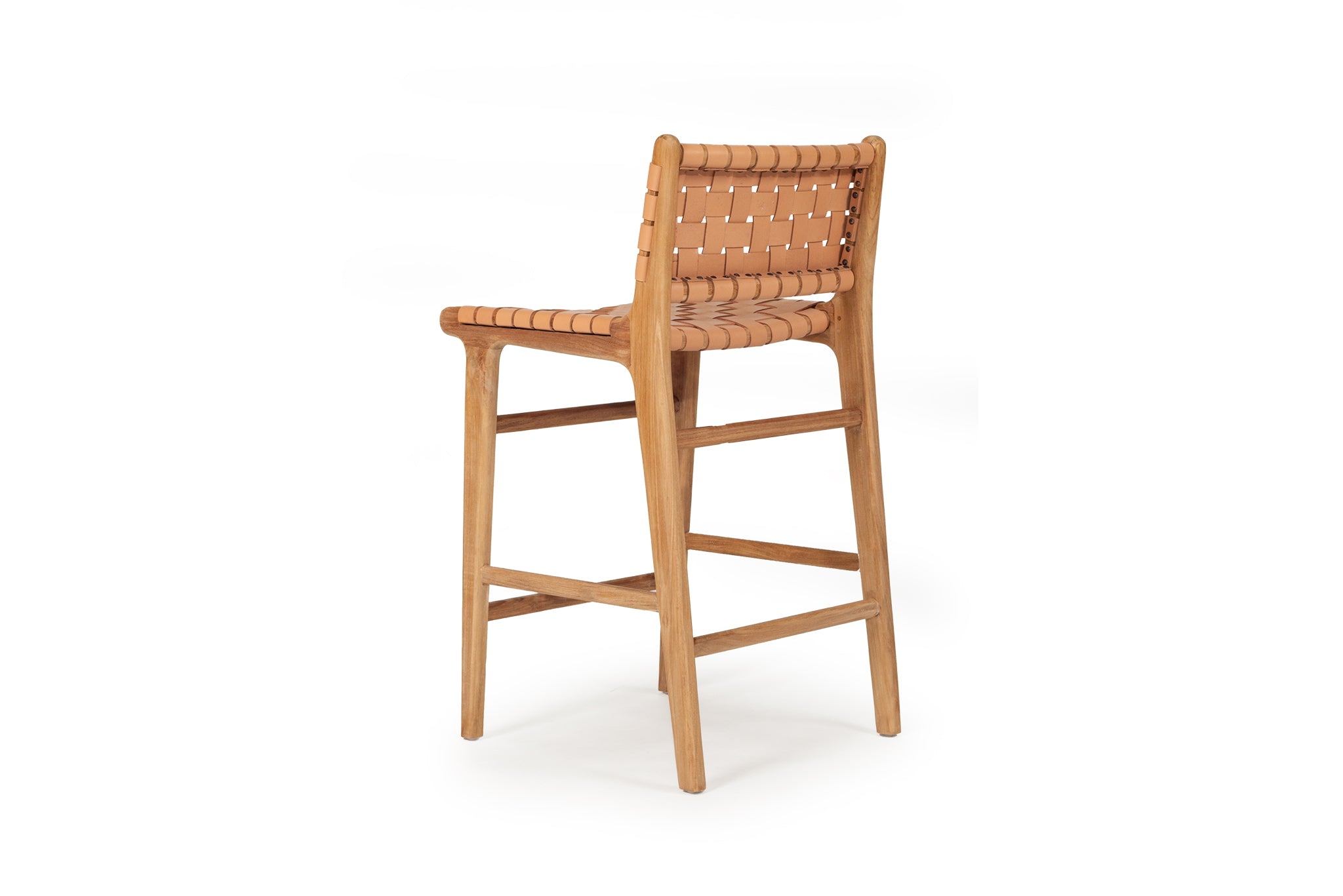 Paloma Woven Leather Backed Counter Stool