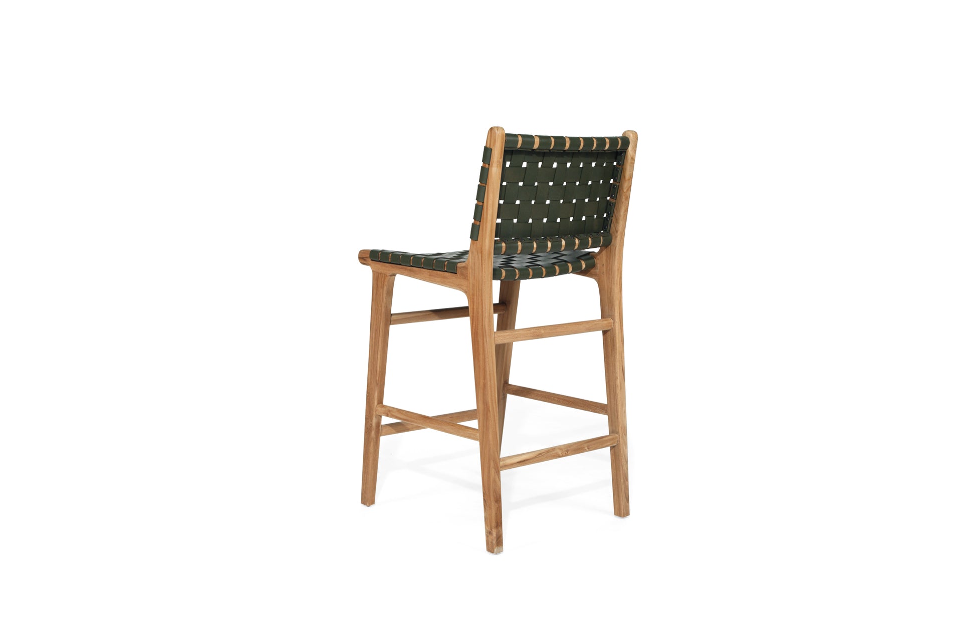 Paloma Woven Leather Backed Counter Stool Jarvis + Jarvis Home