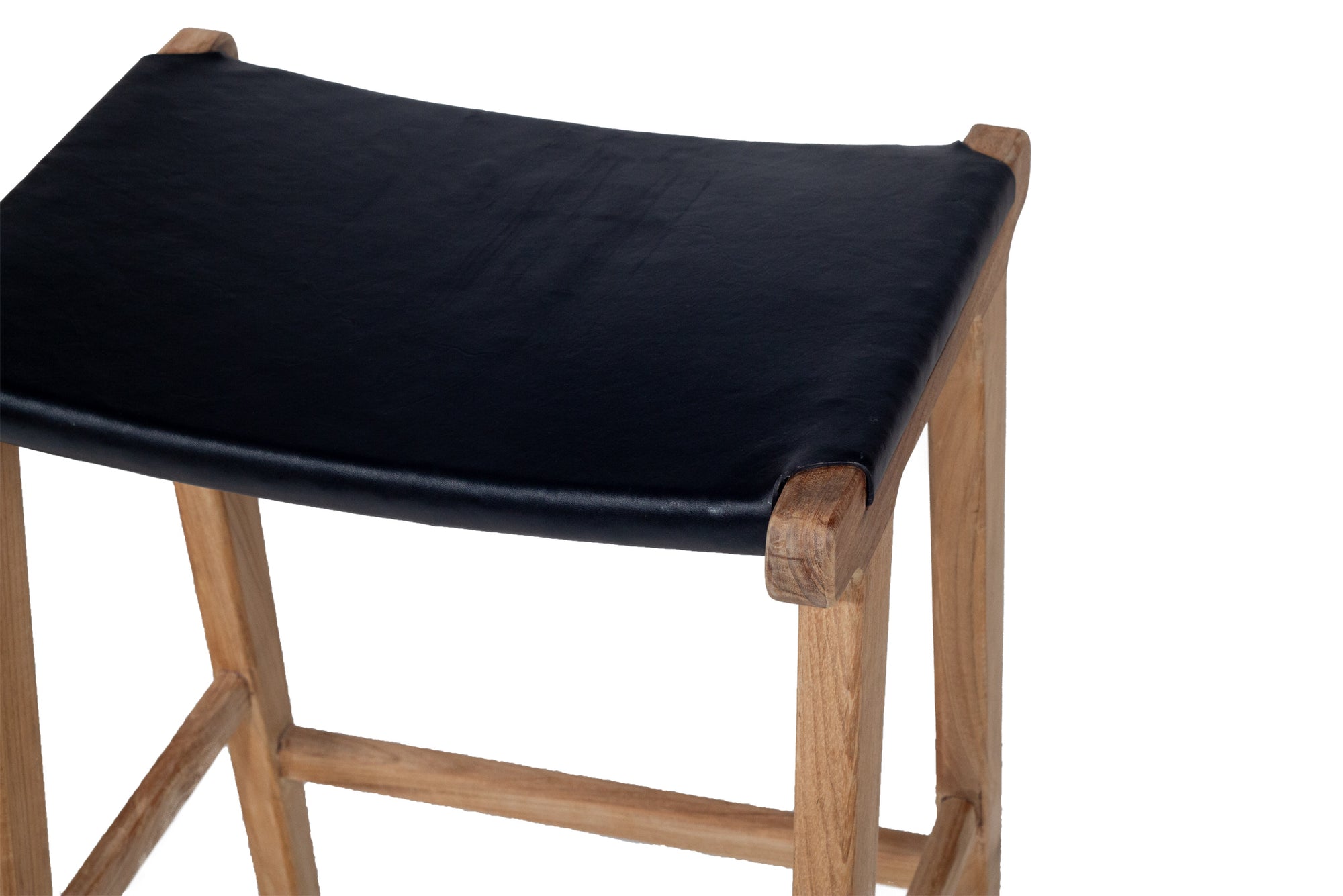 Paloma Flat Leather Saddle Stool