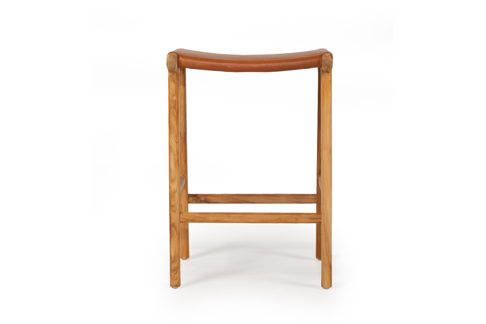 Paloma Flat Leather Saddle Stool
