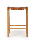 Paloma Woven Leather Saddle Stool