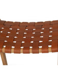 Paloma Woven Leather Saddle Stool