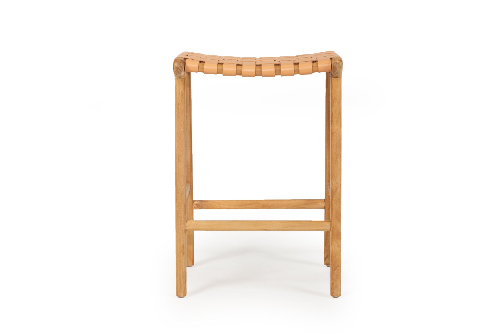 Paloma Woven Leather Saddle Stool