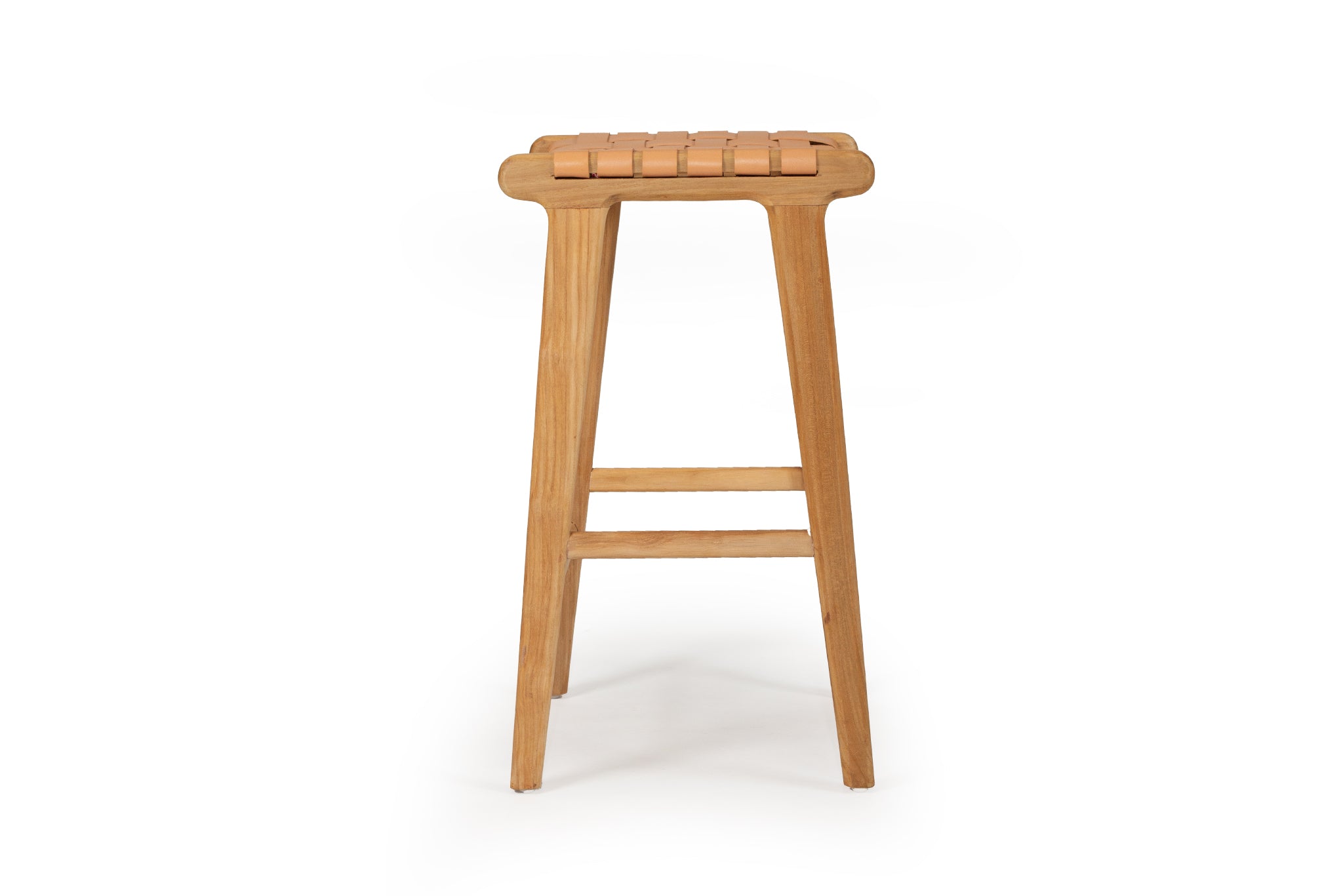 Paloma Woven Leather Saddle Stool