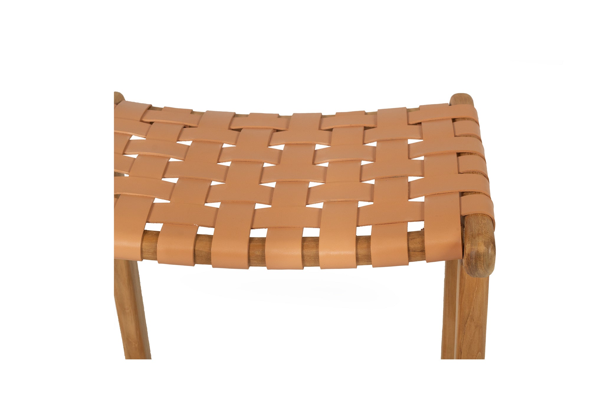 Paloma Woven Leather Saddle Stool