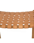 Paloma Woven Leather Saddle Stool