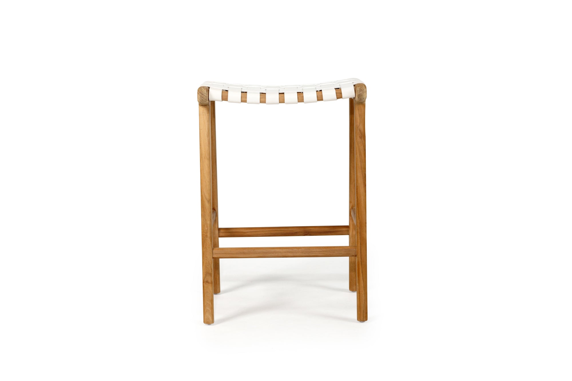Paloma Woven Leather Saddle Stool