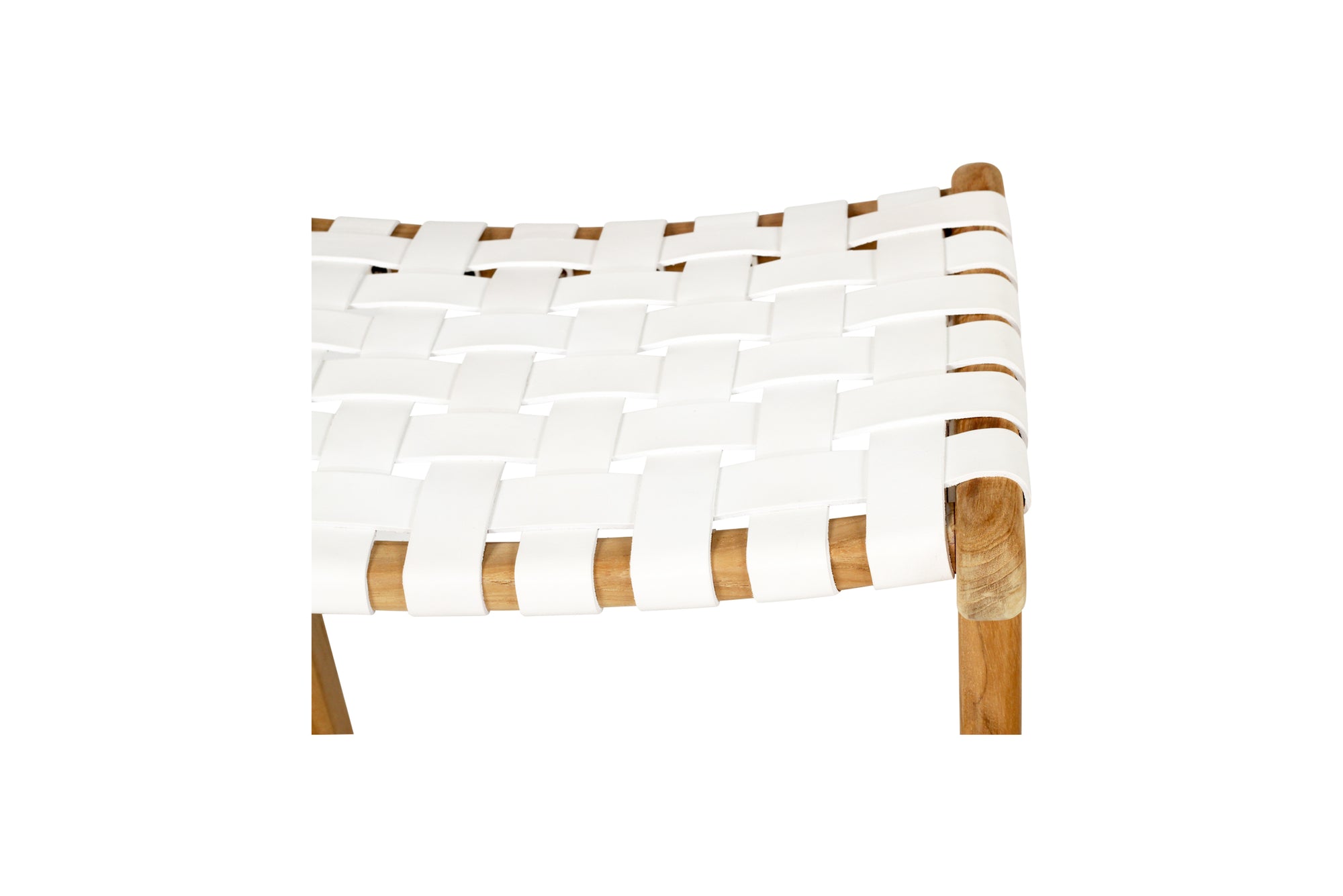 Paloma Woven Leather Saddle Stool