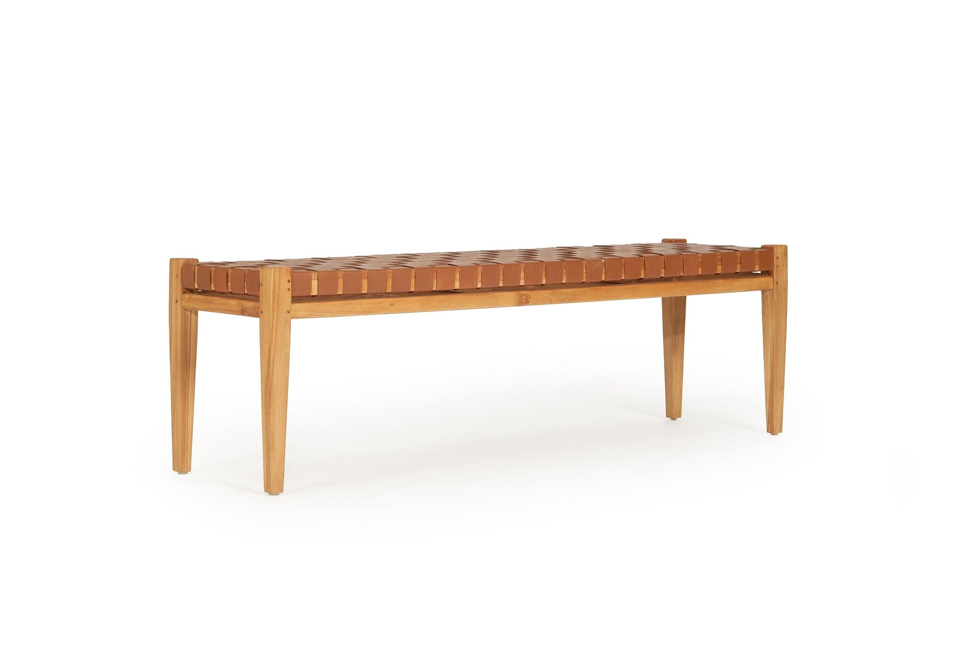 Paloma Woven Leather 150cm Bench