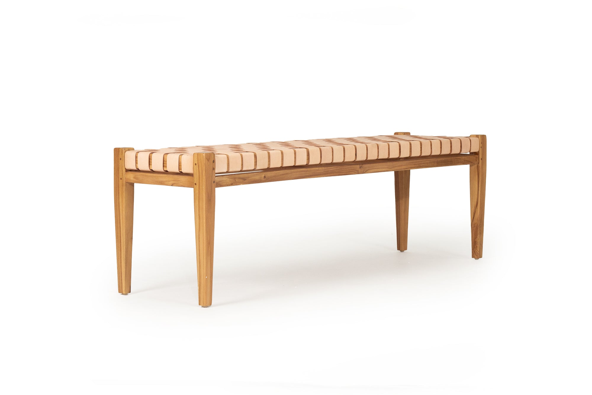 Paloma Woven Leather 150cm Bench