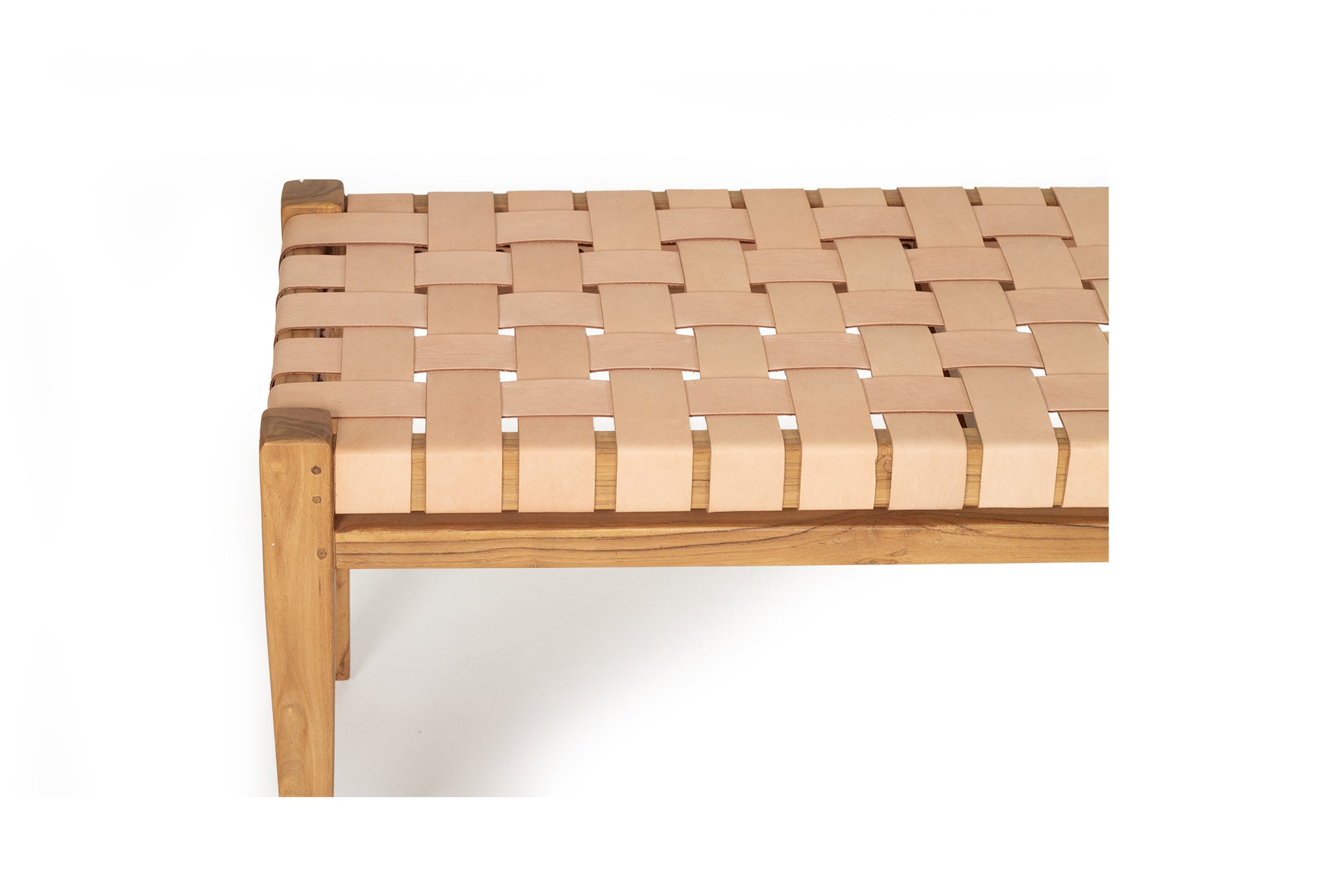Paloma Woven Leather 150cm Bench