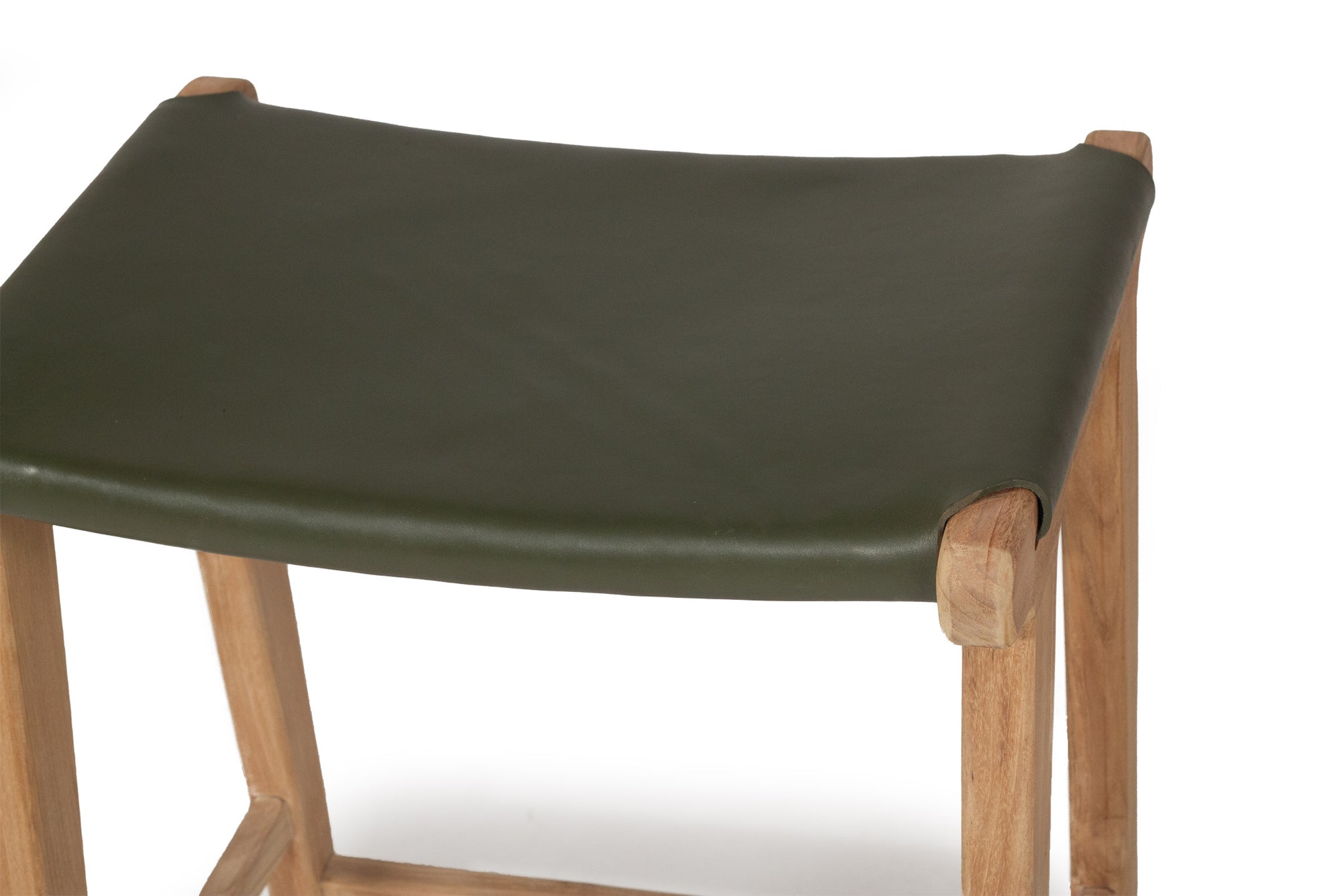 Paloma Flat Leather Saddle Stool